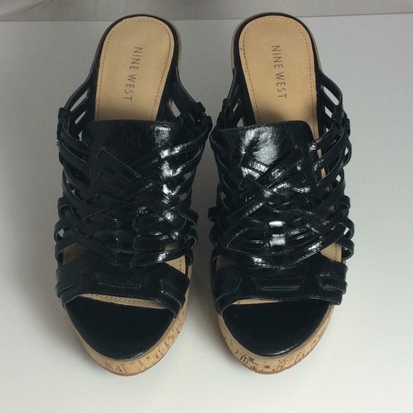 Nine West Shoes - Size 8 Nine West Black Cork heeled Wedges